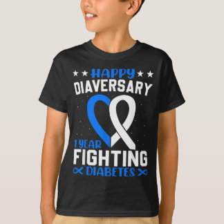 Diabetes Warrior - Happy Diaversary Diabetes T-Shirt