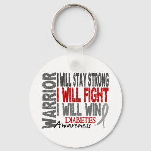 Diabetes Warrior Keychain
