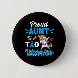 Diabetes Warriors Aunt Dabbing Unicorn Diabetes Aw 2 Inch Round Button