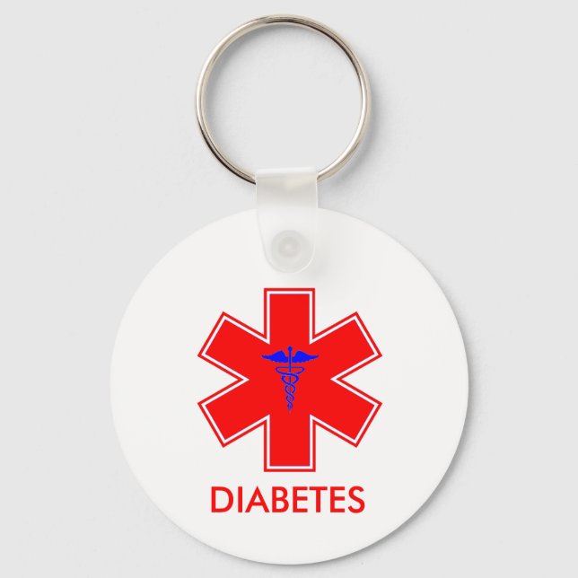 Diabetic Alert - Keychain / Tag - Basic (Front)