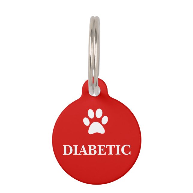 "DIABETIC" Awareness Pet Tag (Front)