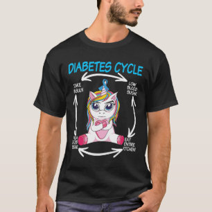 Diabetic Cycle Fun Unicorn Diabetes Awareness Tee
