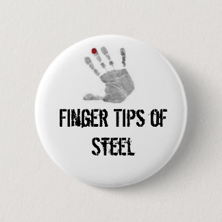 diabetic, Finger Tips of Steel 2 Inch Round Button
