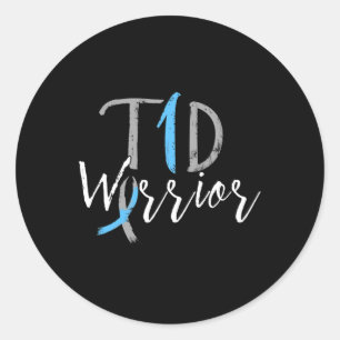 Diabetic Fun Type 1 Diabetes Awareness Classic Round Sticker