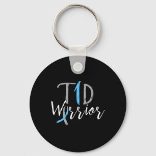 Diabetic Fun Type 1 Diabetes Awareness Keychain