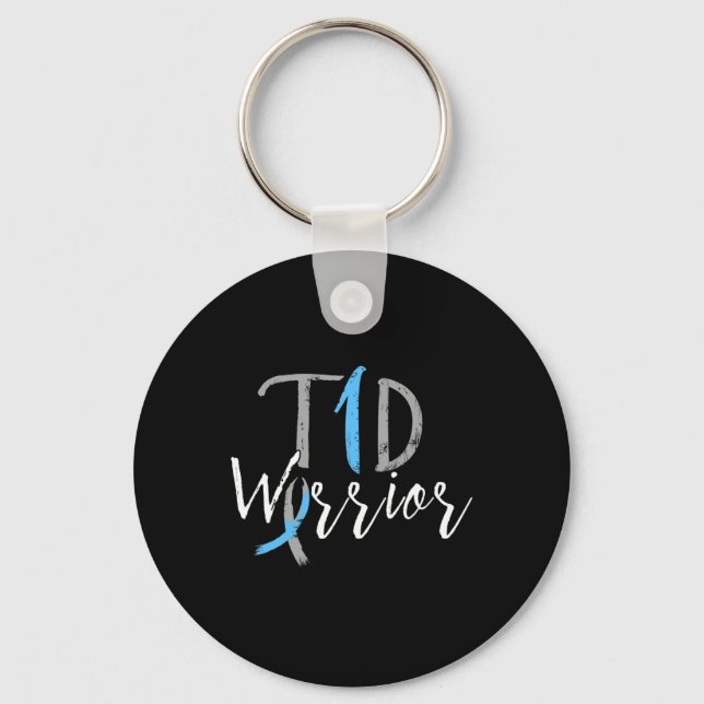 Diabetic Fun Type 1 Diabetes Awareness  Keychain (Front)