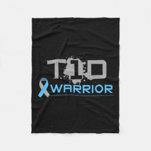 Diabetic - Fun Type 1 Diabetes Awareness T1d  Fleece Blanket
