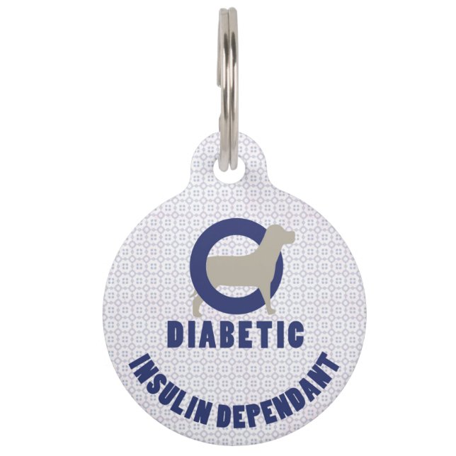 Diabetic medical alert dog tag (Front)