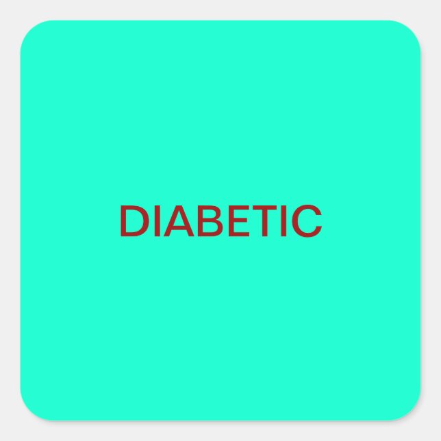 Diabetic Medical Chart Labels (Front)