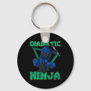 Diabetic Ninja Type 1 Diabetes Awareness Gift Idea Keychain