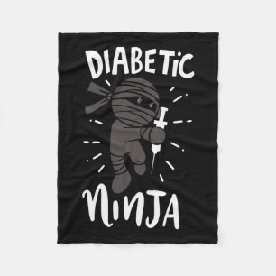 Diabetic Ninja Type 1 Diabetes Doctor Diabetes Awa Fleece Blanket