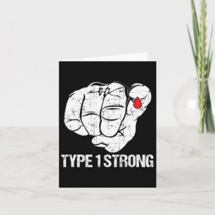 Diabetic Patients Fighter Awareness Diabetes Type Card