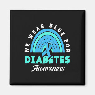 Diabetic Typ 1 T1d We Wear Blue For Diabetes Aware Magnet