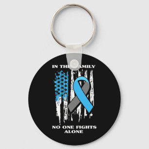 Diabetic Type 1 T1D Diabetes Awareness USA Flag Gi Keychain