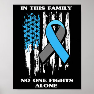 Diabetic Type 1 T1D Diabetes Awareness USA Flag Gi Poster
