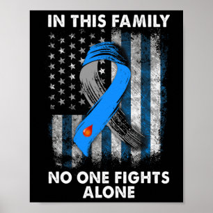 Diabetic Type 1 T1D Diabetes Awareness USA Flag Gi Poster