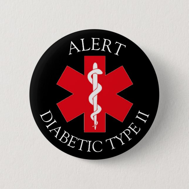 Diabetic Type 2 Alert Button (Front)