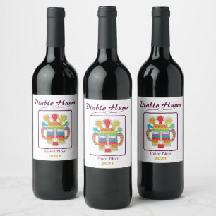Diablo Huma, Gold Vintage, Set of 6 Wine Labels
