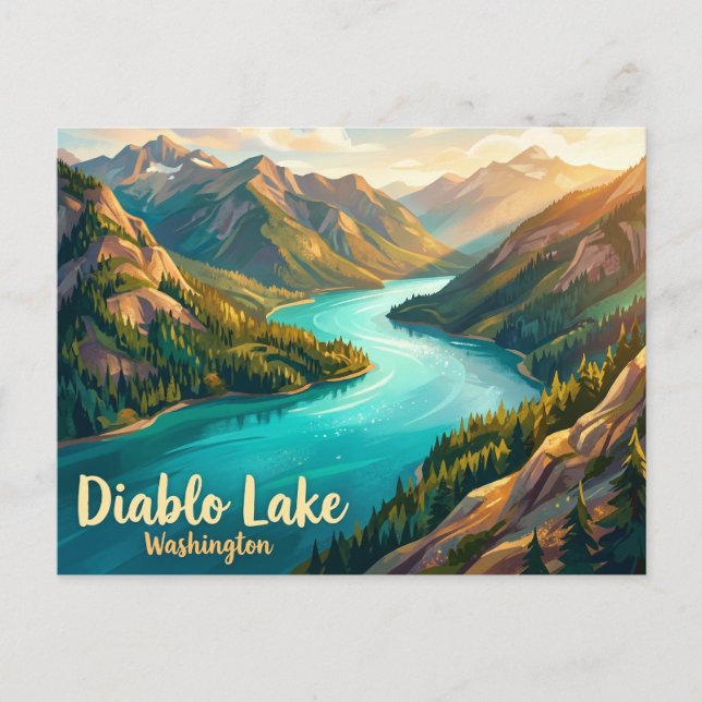 Diablo Lake USA Postcard (Front)