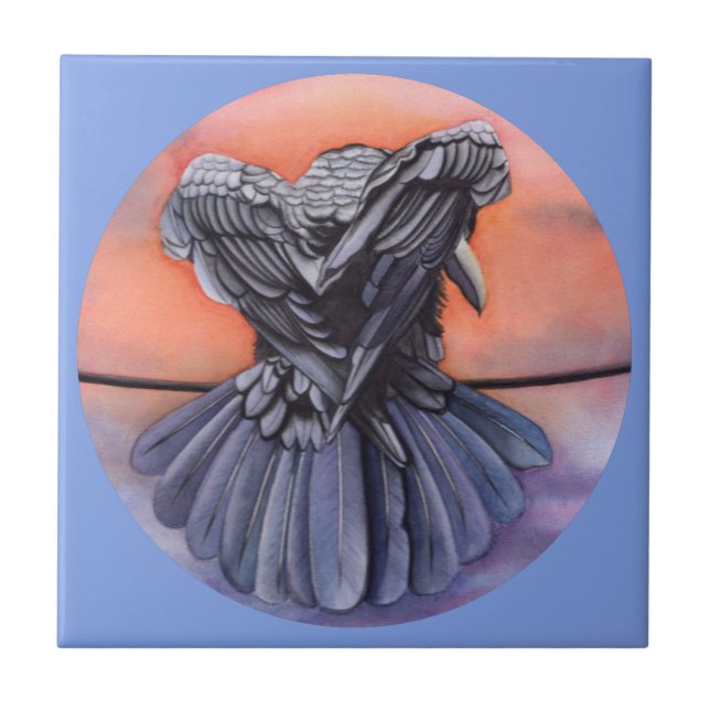 Diablo The Raven Ceramic Tile in 2 Sizes (Front)