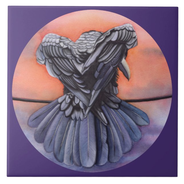 Diablo The Raven Ceramic Tile in 2 Sizes (Front)