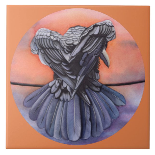 Diablo The Raven Ceramic Tile in 2 Sizes (Front)