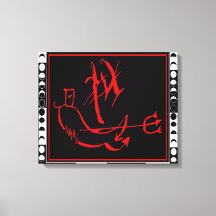 Diablo with Moon Phases Canvas Print