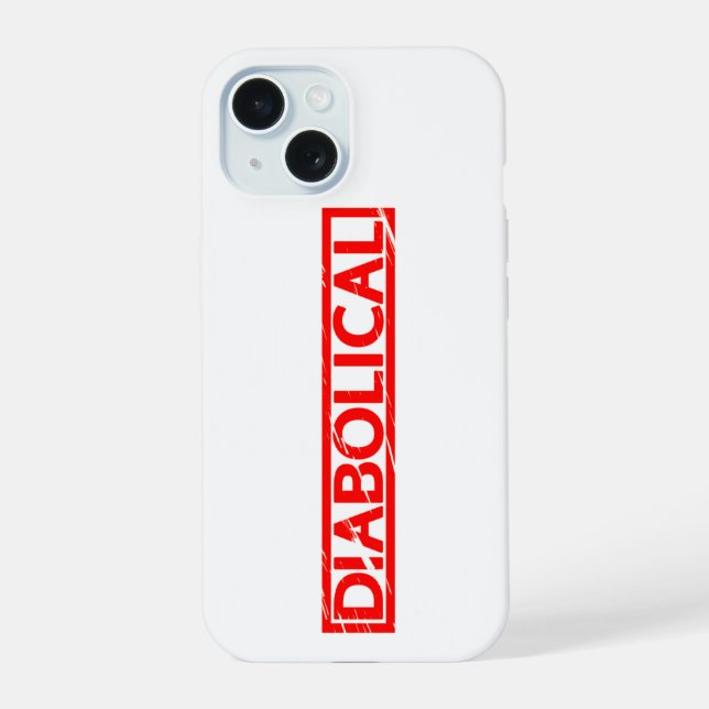 Diabolical Stamp iPhone 15 Case (Back)