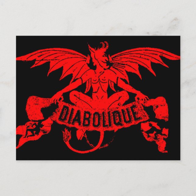 Diabolique Devil Satan Vintage Cigar Label Art Postcard (Front)