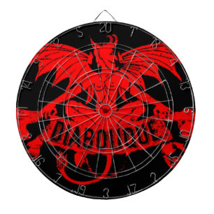 Diabolique Red Devil Winged Demon Satan Game Dartboard