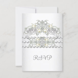 Diadème RSVP argent perle blanche diamant