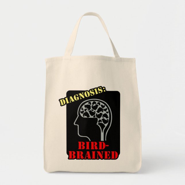 Diagnosis: Bird-Brained Tote Bag (Front)