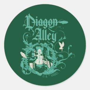 DIAGON ALLEY™ Vintage Graphic Classic Round Sticker