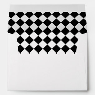 Diagonal Black and White Chequerboard Envelopes