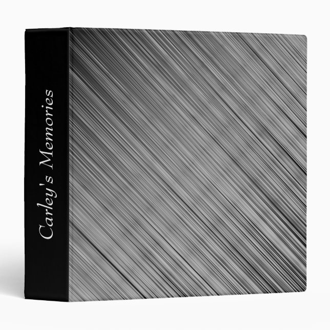 Diagonal Black and White Custom Binder (Front/Spine)