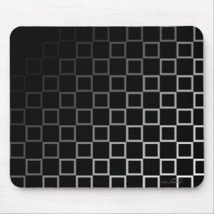 Diagonal black and white spectrum pattern mousemat mouse pad