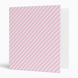Diagonal Blossom Pink Stripes Binder