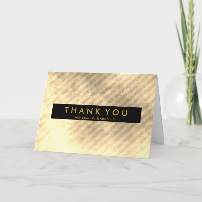 Diagonal Blue and Pink Stripe Modern Thank You (Front)