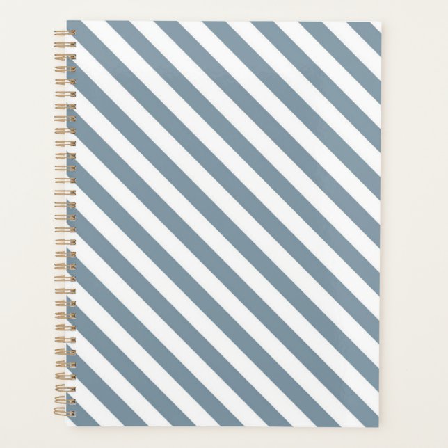 Diagonal blue and white stripes pattern (Devant)