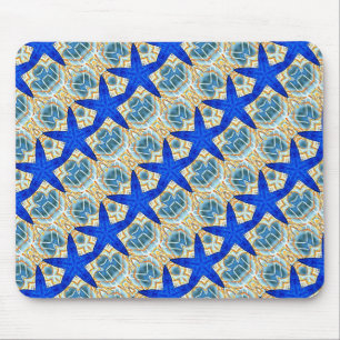 diagonal blue stars mousepad