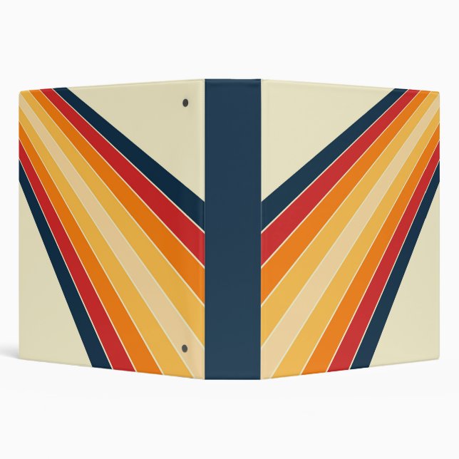 Diagonal colourful retro style sun rays binder (Background)