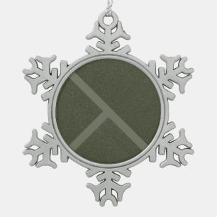 Diagonal Divide Snowflake Ornament – Customizable