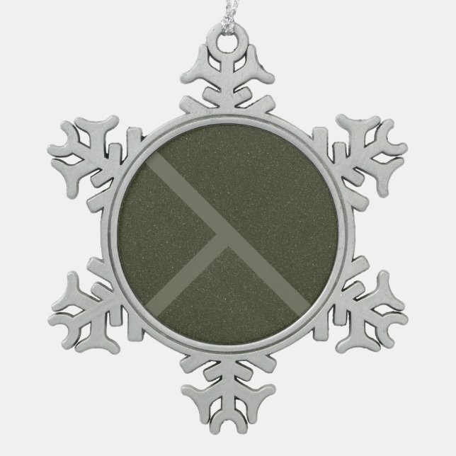Diagonal Divide Snowflake Ornament – Customizable (Front)