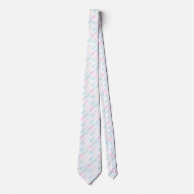 Diagonal Elegance: Watercolor Lines Tie (Front)