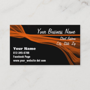 Diagonal Flowing Orange Streaks Appointment Card