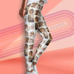 Diagonal Funky Photo Grid with 6 Photos Leggings<br><div class="desc">A print with photos all over the personalized leggings. The diagonal pattern creates a maximalist pattern that is fun and crazy. The background between each photo is white but can be changed in the advanced design area. Use your favourite photo or pictures to make a fun keepsake to share with...</div>