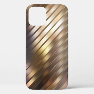 Diagonal golden abstract elegant background. iPhone 12 case