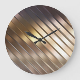 Diagonal golden abstract elegant background. large clock