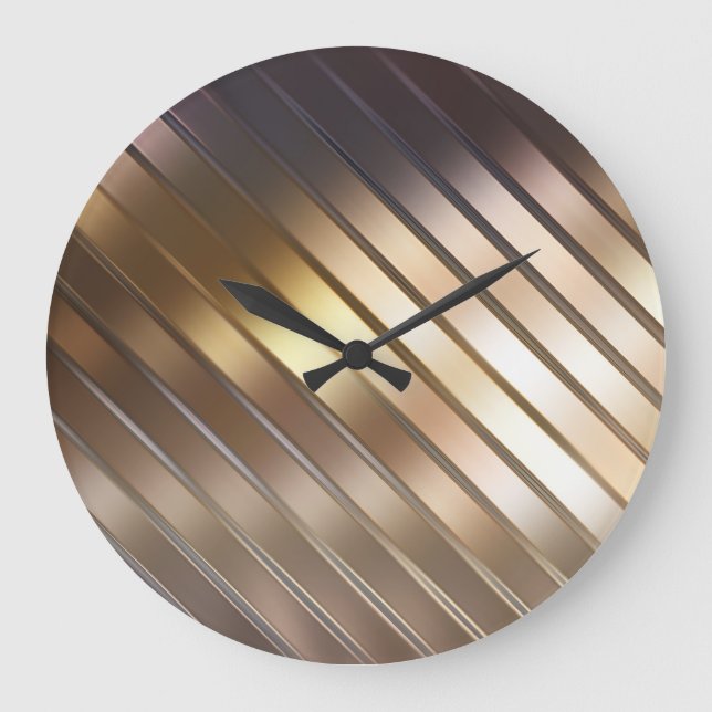 Diagonal golden abstract elegant background. large clock (Front)