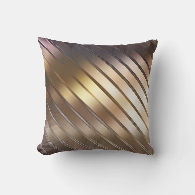 Diagonal golden abstract elegant background. throw pillow (Front)